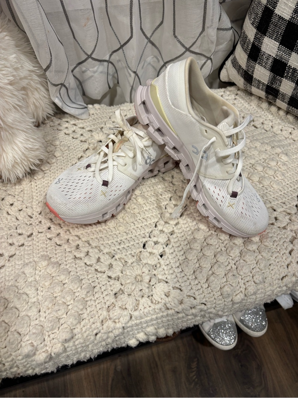 On Cloud Ivory/Sand Athletic Sneakers